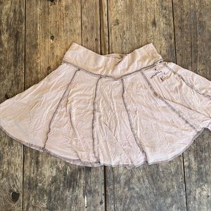 OMIGHTY brown  contrast stitch skirt